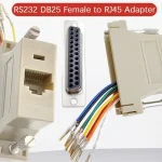 مبدل دی کانکتور RS232 DB25 Female To RJ45 Adapter