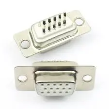 D-SUB 15 Pin Wire Solder VGA Female White